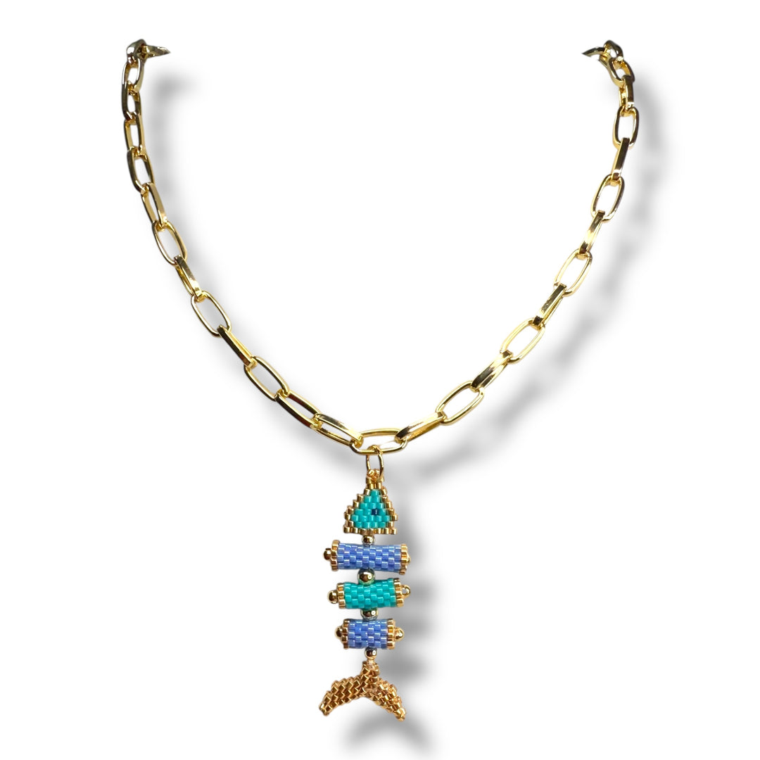 Cadena choker pez 3D