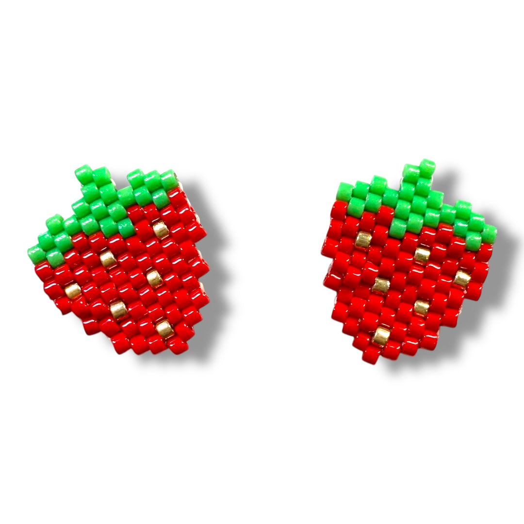 Aretes princesa de fresas