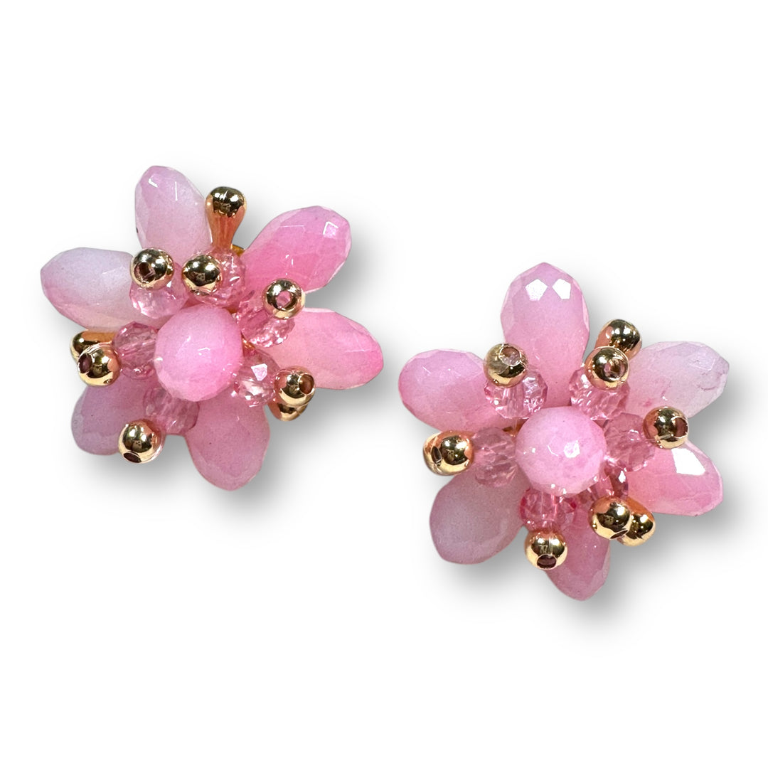 Aretes copos de nieve en cristal
