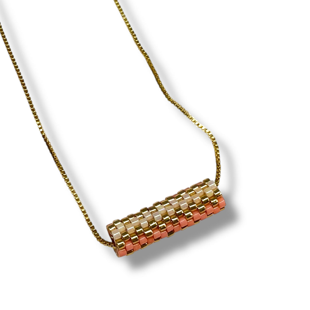 Cadena bloque nude rosa