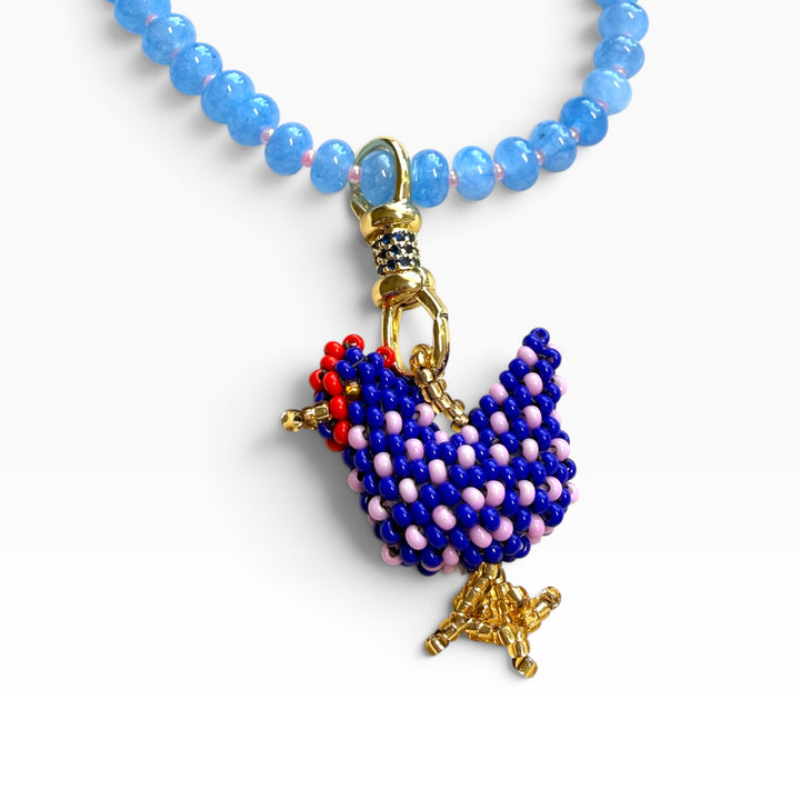 Collar gallinita azul