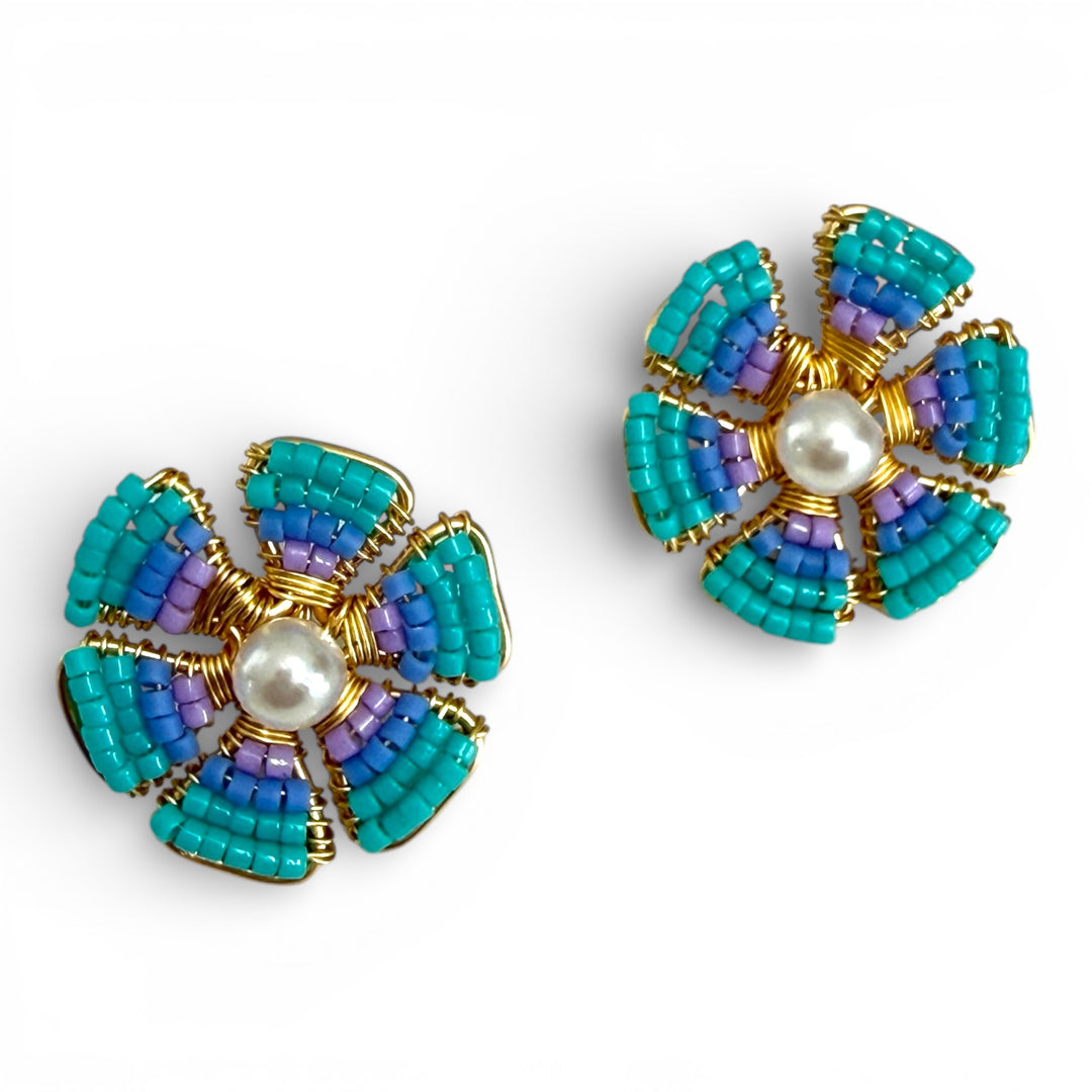 Aretes mini flor