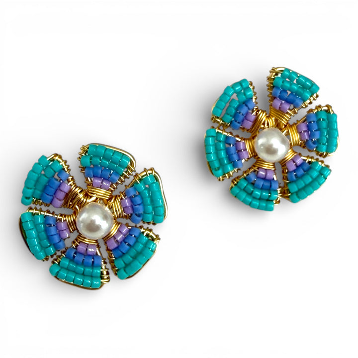 Aretes mini flor