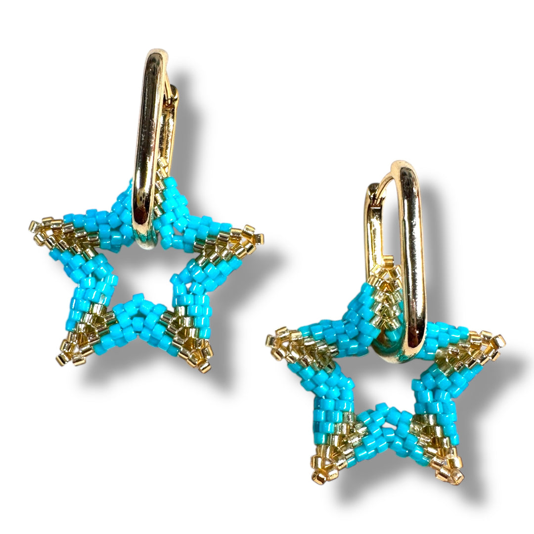 Aretes hoops estrellas