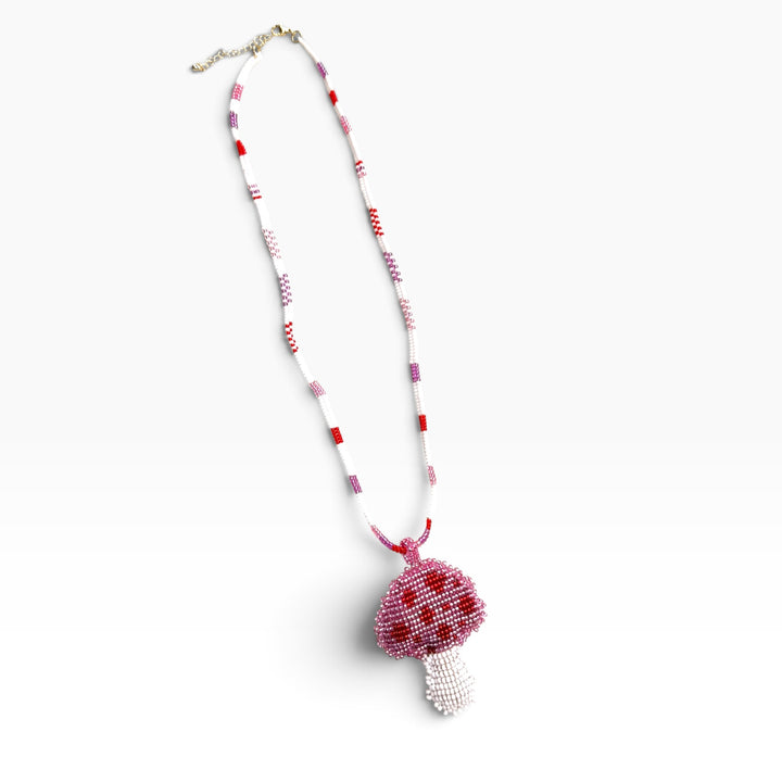 Collar hongo rosa