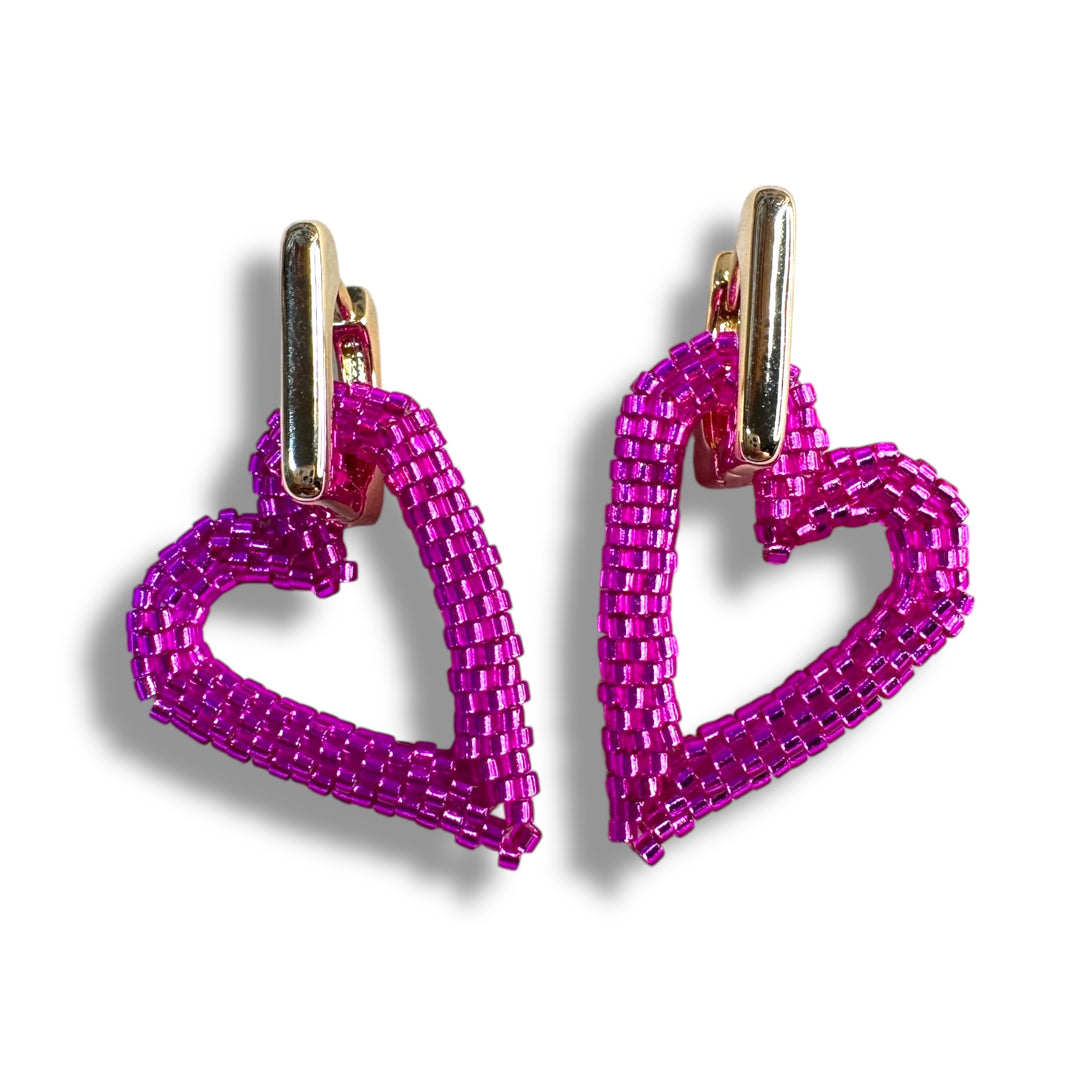 Aretes Hoops de corazón