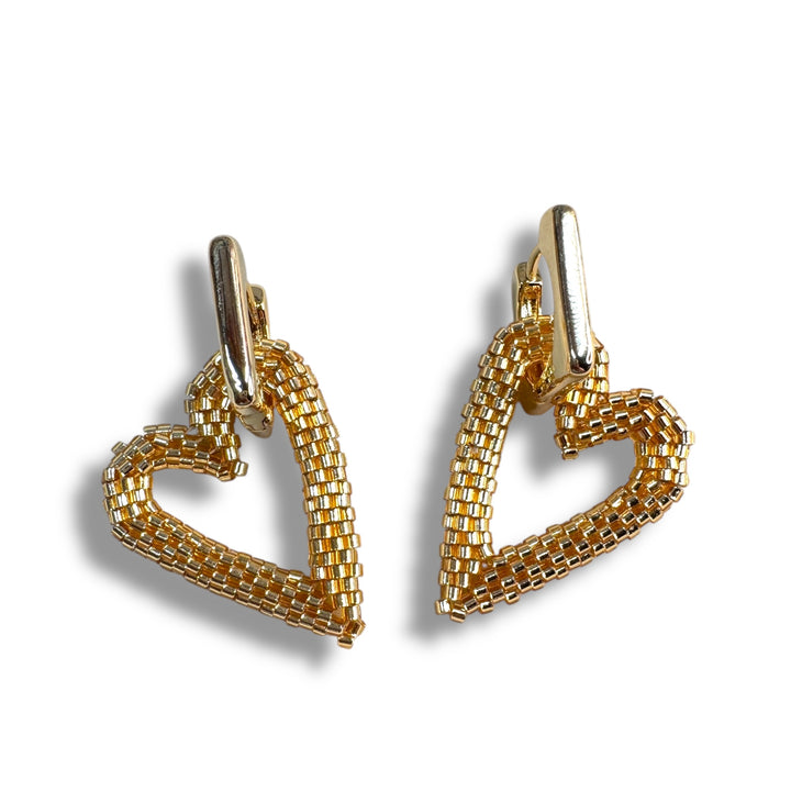 Aretes Hoops de corazón