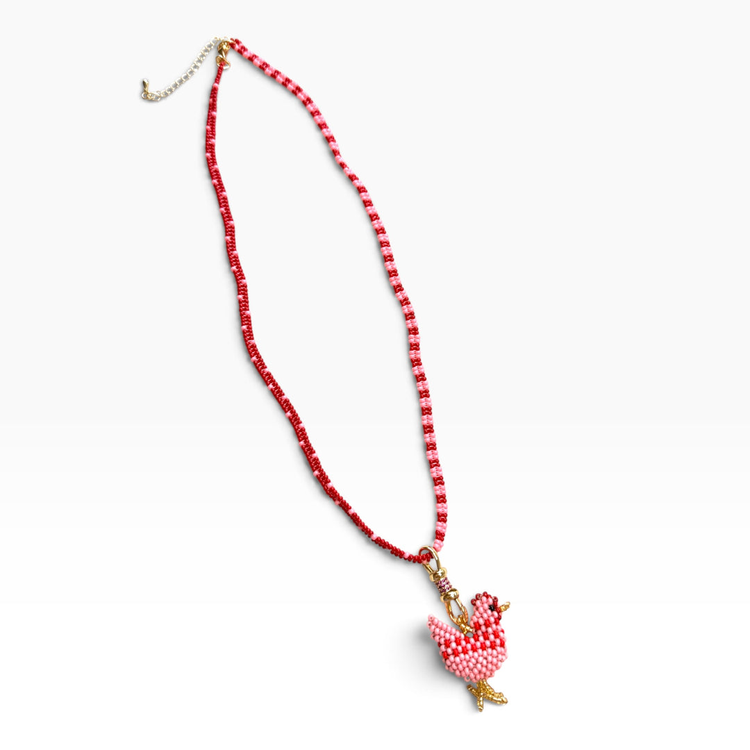 Collar gallinita rosa