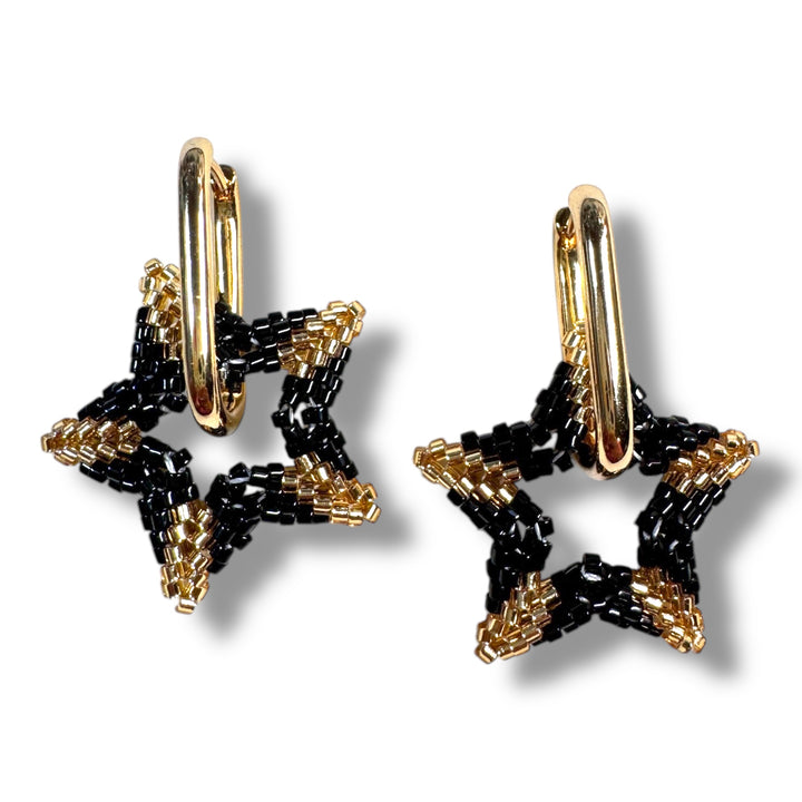 Aretes hoops estrellas