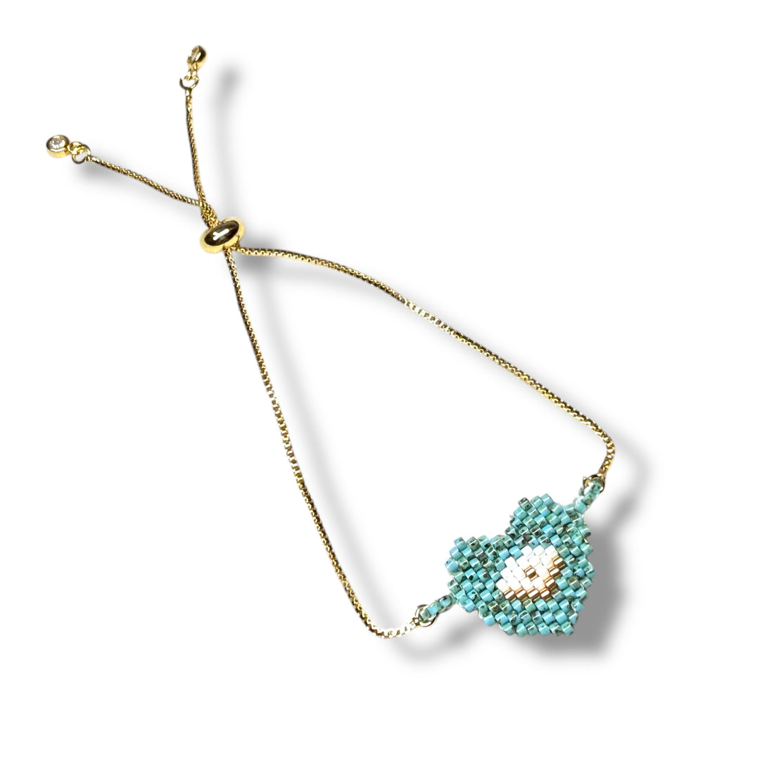 Pulsera corazón de ojo turco