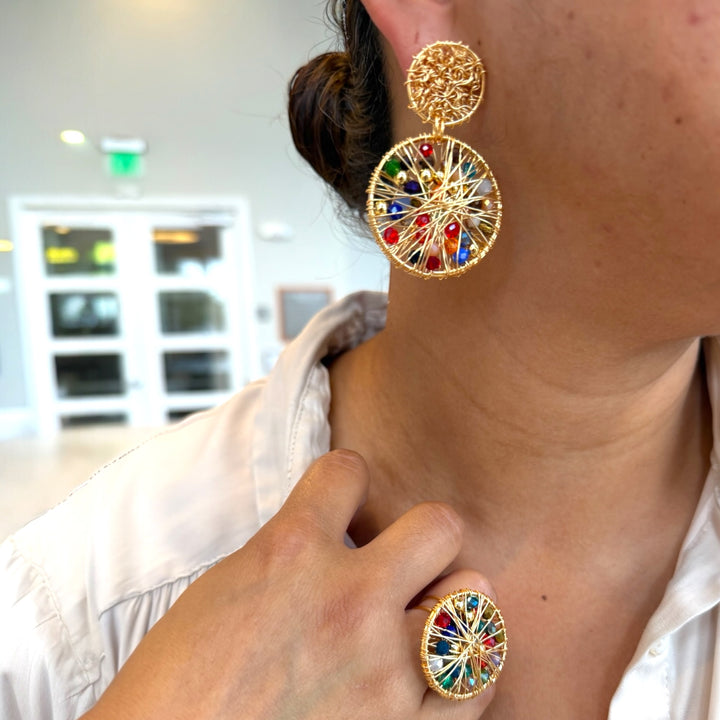 Aretes Salome multicolores