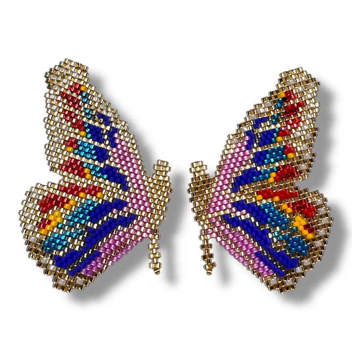 Aretes medias mariposas