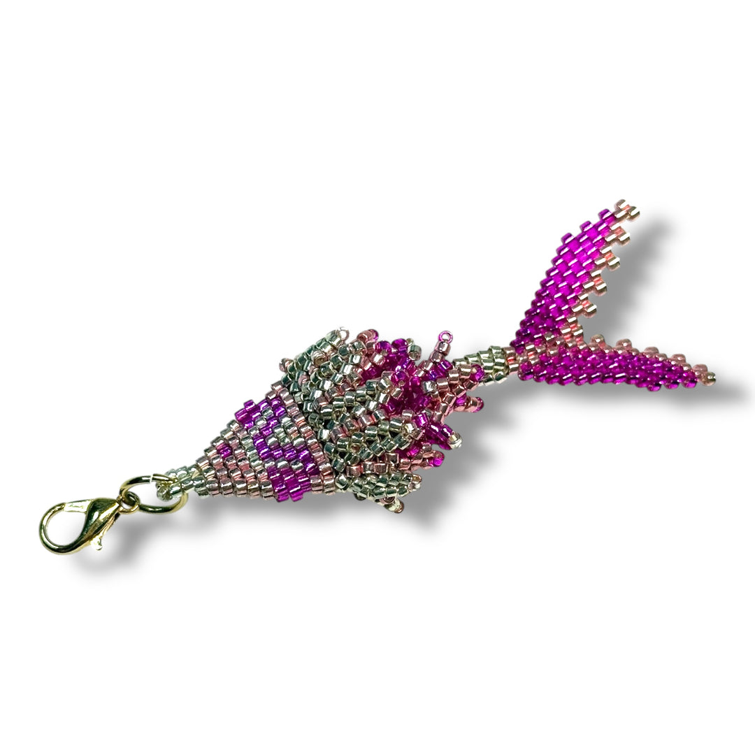 Cadena Choker pez 3D rosa