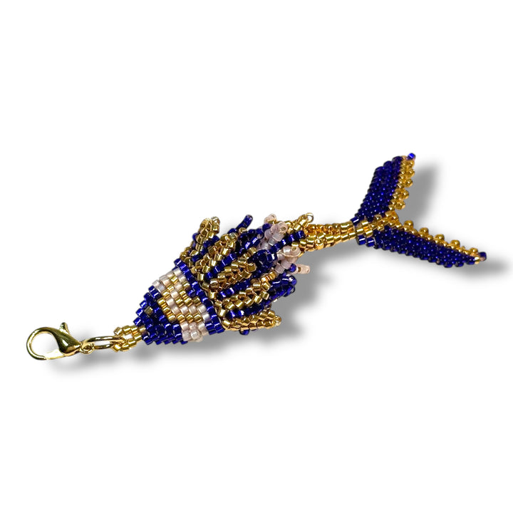 Cadena choker pez 3D morado